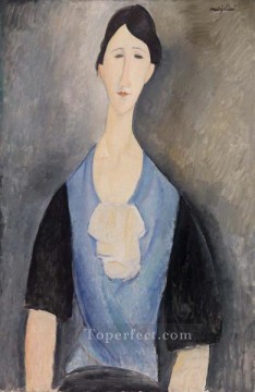young woman in blue Amedeo Modigliani Oil Paintings